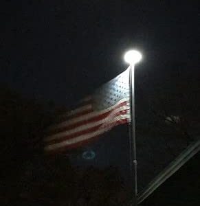 Solar-Powered Waterproof Flagpole Light with 26 LED Downlights & Auto On/Off