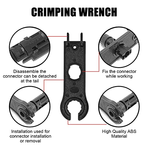 DEWINNER 39PCS Solar Crimping Tool Kits MC4 for 2.5/4/6mm², Wire Cable Cutter for AWG26-10 with 6 Sets Solar Panel Wire Connector