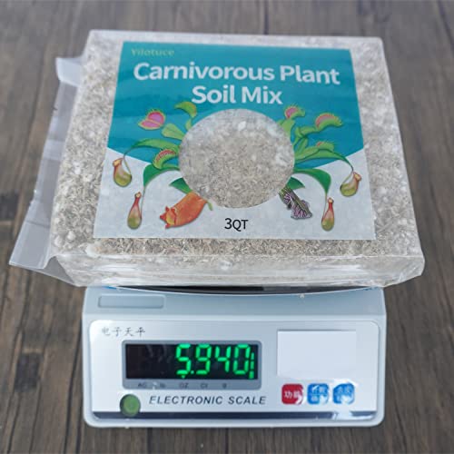 Yilotuce 3 Qts Carnivorous Plant Soil Mix, Great Potting Soil for Venus Fly Trap Live Plant, Pitcher Plants, Sundews and Butterworts