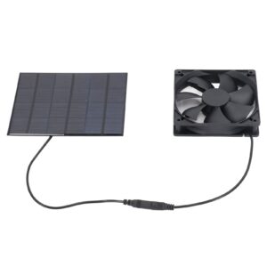 plplaaoo 3.5W 6V Solar Panel Exhaust Fan Kit, Waterproof Solar Panel Powered Fan,Portable Solar Exhaust Fan for Chicken House Greenhouse Pet Houses Camping, Solar Powered Fan Chicken coop Fan pet