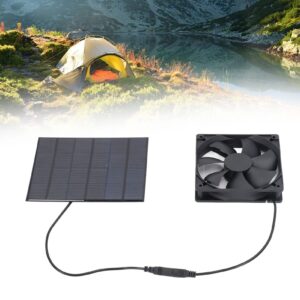 plplaaoo 3.5W 6V Solar Panel Exhaust Fan Kit, Waterproof Solar Panel Powered Fan,Portable Solar Exhaust Fan for Chicken House Greenhouse Pet Houses Camping, Solar Powered Fan Chicken coop Fan pet