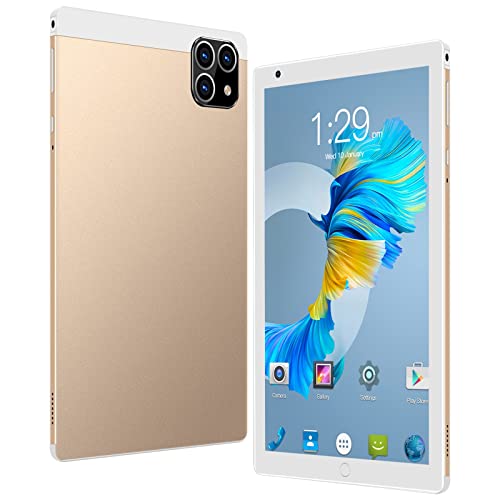 Android Tablet 8Inch Phone Tablets with 512GB Storage 5MP Camera Support 3G Phone Call (Gold, One Size)