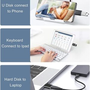 USB C to USB Adapter (2-Pack), USB-C to USB 3.1 OTG Adapter Compatible with Laptop, Tablet, MacBook, Phone, Computer Speakers, PS