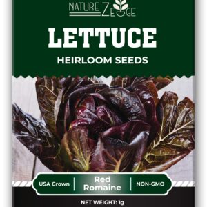 Lettuce Seeds for Planting, Red Romaine Lettuce, Bibb Butter Lettuce, Black Seeded Simpson, Green Ice Iceberg Lettuce, Non-GMO…