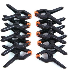 lzyll 10 pack spring clamps heavy duty,6 inch plastic clips clamps for crafts,backdrop clips for photography,backdrop stand,diy woodworking,and other home improvement projects
