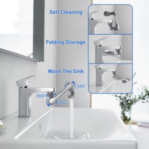 1080° Rotating Faucet Extender Aerator, MISS FIRE Multifunctional Kitchen Sink Swivel Faucet Sprayer Attachment for kitchen, bathroom, laboratory with 2 Water Outlet Modes