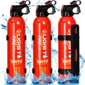 3pcs fire extinguisher for home with bracket ougist 620ml fire extinguishers for the house/car/kitchen, which can prevent re-ignition-easy to clean.