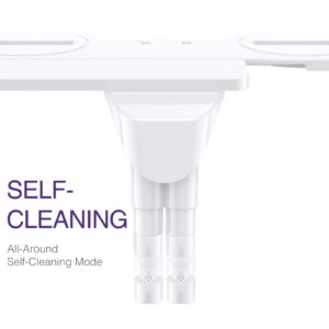 Veken Bidet Attachment for Toilet - Ultra-Slim Self Cleaning Fresh Cold Water Sprayer Bidets for Existing Toilets Seat Baday Beday Badette Bedette with Dual Nozzle for Feminine and Posterior Wash