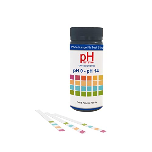 pH Test Strips, 200 Urinalysis and Saliva Testing Strips to Monitor Alkaline and Acid Levels in Body, Become More Alkaline & Get Healthier,PH 0 to 14 Reagent Strips