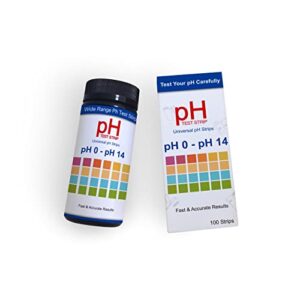 pH Test Strips, 200 Urinalysis and Saliva Testing Strips to Monitor Alkaline and Acid Levels in Body, Become More Alkaline & Get Healthier,PH 0 to 14 Reagent Strips