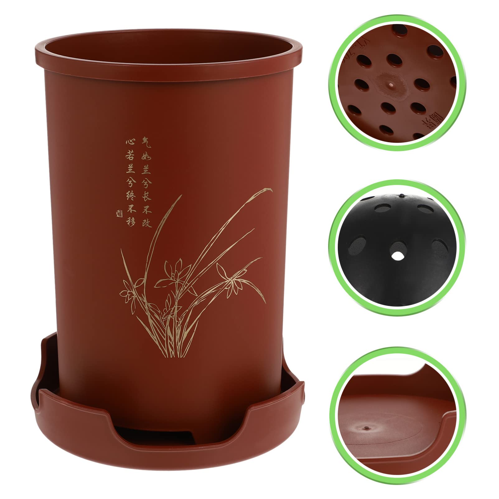 ERINGOGO Package List- 1x Orchid Pot, 1x Saucer, 1x Drainage Insert. Please Feel Free to if You Have Any Before or After Purchasing, Our Customer Service is Ready for You at Anytime.