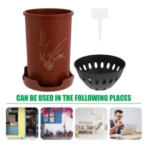 ERINGOGO Package List- 1x Orchid Pot, 1x Saucer, 1x Drainage Insert. Please Feel Free to if You Have Any Before or After Purchasing, Our Customer Service is Ready for You at Anytime.