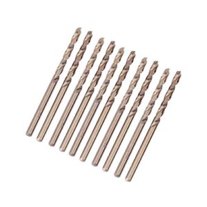 m35 cobalt drill bits, 135 degree tip twist jobber length drill bit set high speed steel helix secure grip bit kit hardness metal cast iron alloy aluminum stainless steel plastic wood copper 10pcs 3mm