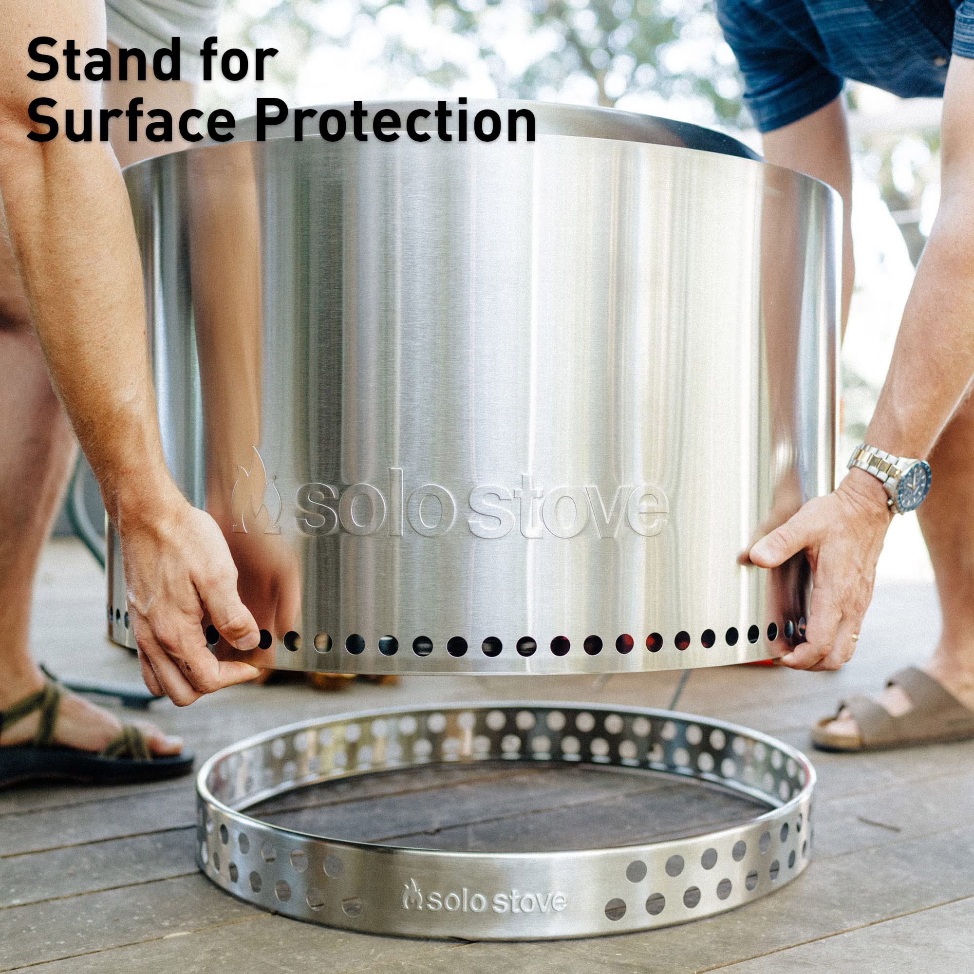 Solo Stove Yukon Essential Bundle | Portable Smokeless Fire Pit Stainless Steel for Wood Burning, Incl. Yukon Fire Pit, Lid and Stand, Diameter: 27in, Height: 19.8in, Weight: 40.35lbs