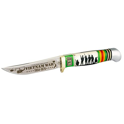 Vietnam War Gear US Army Est. – Kissing Crane Vietnam Fixed Blade Knife with Sheath – A Great Gift for Vietnam Veterans and Collectors of Military Memorabilia/Art