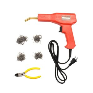 New Upgrade Plastic Welder Garage Tools Staplers Machine Staple PVC Plastic,50W Staplers Welding Machine (Red, One Size)