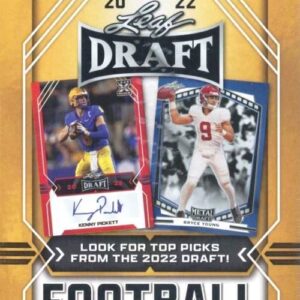 2022 Leaf Draft Football GOLD EXCLUSIVE Factory Sealed Blaster Box with (2) AUTOGRAPHS & 1 METAL ROOKIE Card! Look for Autos of Kenny Pickett, Malik Willis, Bryce Young, Sam Howell & More! WOWZZER!