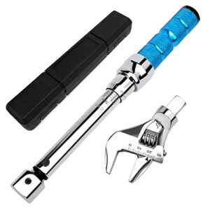 cotouxker adjustable torque wrench, 5 to 30 nm 30mm open end torque wrench with click and changeable head for hvac mini split and refrigeration system