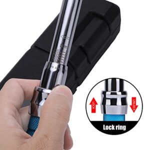 COTOUXKER Adjustable Torque Wrench, 5 to 30 Nm 30mm Open End Torque Wrench with Click and Changeable Head for Hvac Mini Split and Refrigeration System