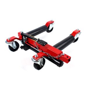 1500-Pound Car Wheel Dolly, 2T Hydraulic Positioning Car Dolly Wheels Moving Dolly Jack Lift Hoists Heavy Duty Dolly for Moving Cars, Motorcycles, Trucks, Trailers (1 Pack)