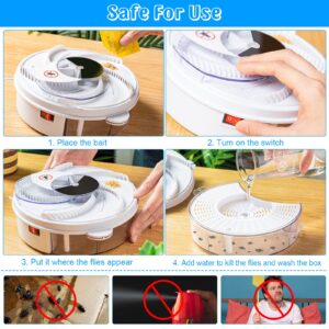 Electric Fly Trap Pest Device Gnat Flying Insect Automatic Indoor Catcher Control Traps Reject Repellents Tools for Patios Ranch (1 Pcs)