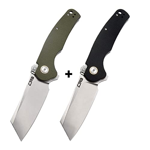 CJRB Crag Green Bundled with Crag Black Great EDC Knife Companion