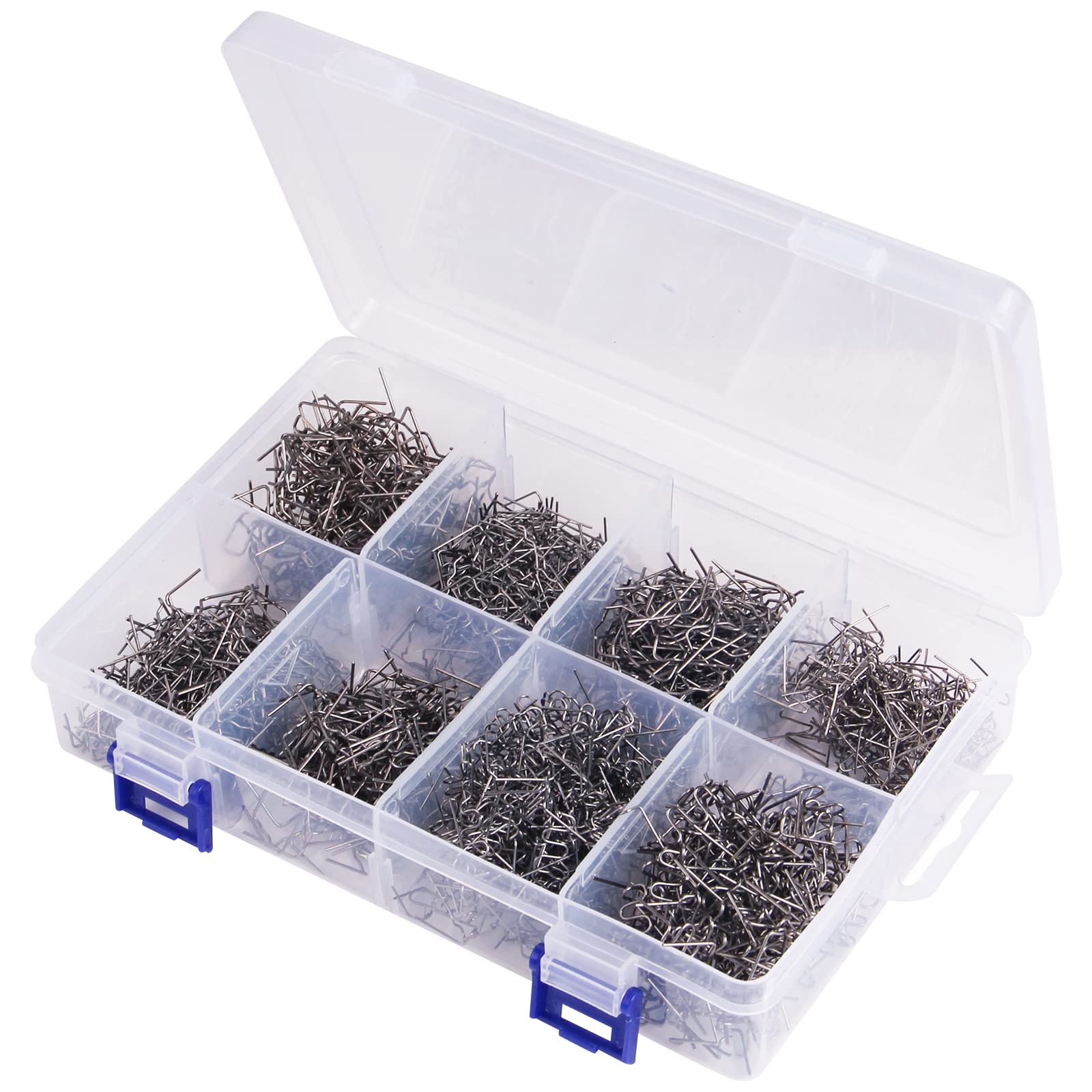 1300PCS Hot Staples Welding Rods Bumper Repair Welding Wire for Repair Machine Car Bumpers Dashboards Lamp Holders Plastics Rings Daily Plastics Supplies 0.8 0.6 mm with Storage Box