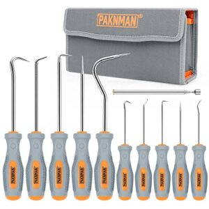 paknman 11-piece precision pick and hook set, heavy duty pick & hook set for automotive