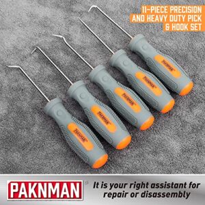 PAKNMAN 11-Piece Precision Pick and Hook Set, Heavy Duty Pick & Hook Set for Automotive