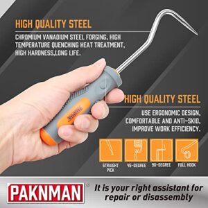 PAKNMAN 11-Piece Precision Pick and Hook Set, Heavy Duty Pick & Hook Set for Automotive