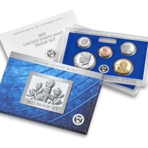 2022 S 10 Coin Clad Proof Set in OGP with CoA and Gold Gift Bag Proof