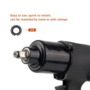 MEFONKOU 3/8" Impact Wrench Retaining Socket Rings & O-ring For Electric Wrench and Air Wrench（10 sets）