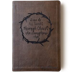 hand lettered & laser engraved nkjv open bible, perfect gift for wedding, baptism, graduation or birthday