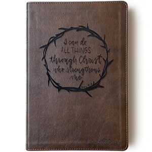 Hand Lettered & Laser Engraved NKJV Open Bible, Perfect Gift for Wedding, Baptism, Graduation or Birthday