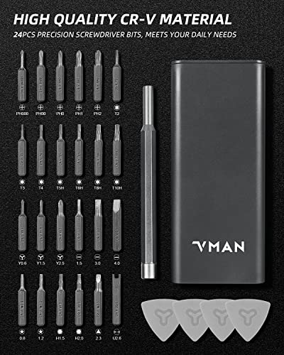 Precision Screwdriver Set,30 in 1 Small Screwdriver Set Mini Pocket Screwdriver Kit Magnetic Repair Tool Kit for Electronics,Computer,Laptop,iPhone,MacBooks,Xbox,Game Console,Eyeglass