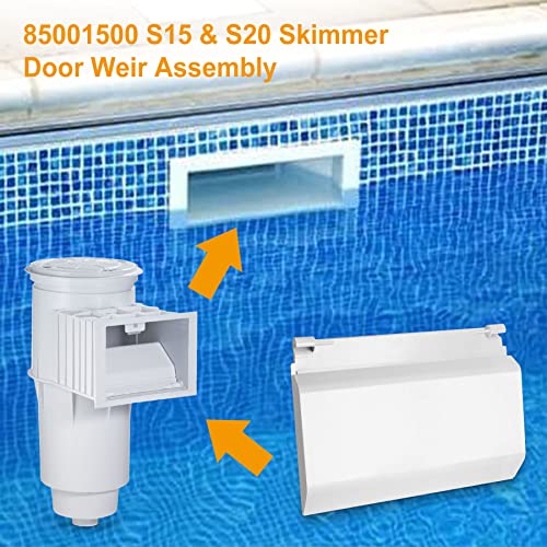 Porscan 85001500 Skimmer Door Weir Flap Compatible with Pentair Pool Skimmer - Skimmer Door Flap Assembly Compatible with Pentair Admiral S-20 S15 Automatic Skimmers, Replace 25251-000-500