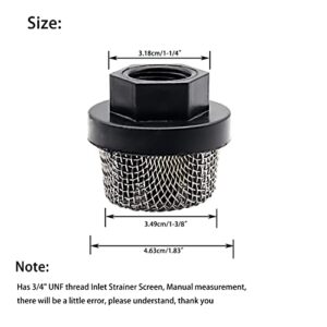 YESHINDA 2 packs 700-805 or 700805 3/4" UNF Inlet Filter Screen Suction Strainer for Airless Paint Sprayer 440