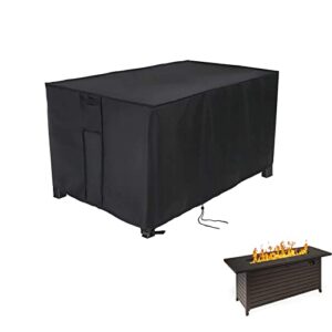 youlvy rectangular fire pit cover for best choice products 57 inch propane gas fire pit table,outdoor waterproof firepit table cover - 57 x 22 x 25 inch