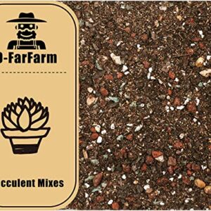 O-FarFarm Succulent Soil Potting Mix 2.2 LBS, Optimized PH Fast Draining with Added Nutrients, Perfect for Small Succulent Pots