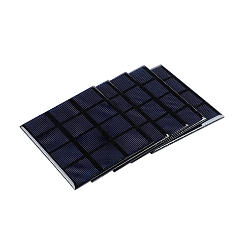 SUNYIMA 5Pcs Polycrystalline Mini Solar Panels Solar Cells Solar System Kit 3V 400mA 110mm x 92mm/4.33"x 3.62" for DIY Electric Toy Materials Photovoltaic Cells Solar DIY System Kits