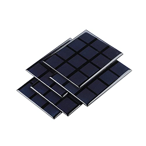 SUNYIMA 5Pcs Polycrystalline Mini Solar Panels Solar Cells Solar System Kit 3V 400mA 110mm x 92mm/4.33"x 3.62" for DIY Electric Toy Materials Photovoltaic Cells Solar DIY System Kits