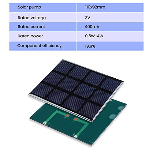 SUNYIMA 5Pcs Polycrystalline Mini Solar Panels Solar Cells Solar System Kit 3V 400mA 110mm x 92mm/4.33"x 3.62" for DIY Electric Toy Materials Photovoltaic Cells Solar DIY System Kits