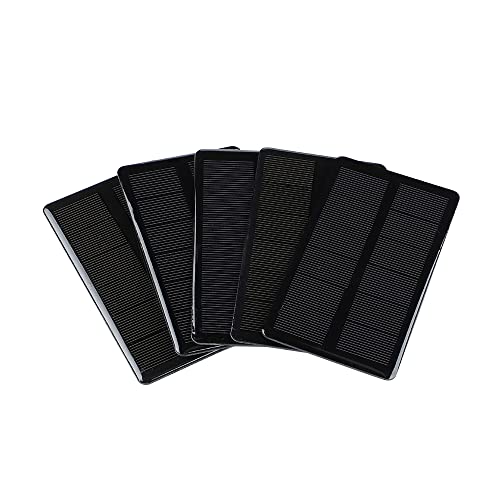 SUNYIMA 5Pcs Polycrystalline Mini Solar Panels Solar Cells Solar System Kit 6V 180mA 133mm x 73mm/5.23"x 2.87" for DIY Electric Toy Materials Photovoltaic Cells Solar DIY System Kits