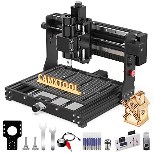 500W CNC Machine for Metal, 3020 CNC Router Machine for Stainless Steel Acrylic PCB PVC Wood Carving Milling Engraving, Linear Guideway Structure Engraver with Working Area 11.8 x 7.9 x 2.9"