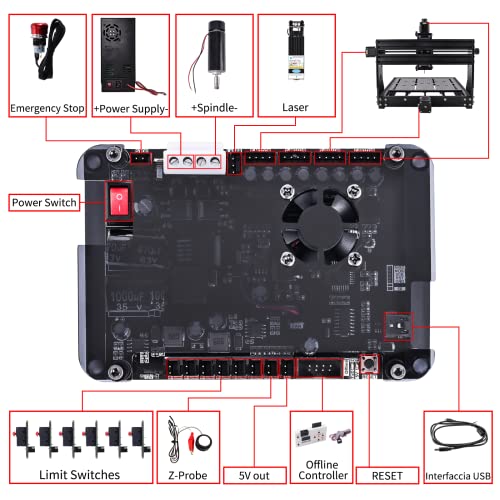 500W CNC Machine for Metal, 3020 CNC Router Machine for Stainless Steel Acrylic PCB PVC Wood Carving Milling Engraving, Linear Guideway Structure Engraver with Working Area 11.8 x 7.9 x 2.9"