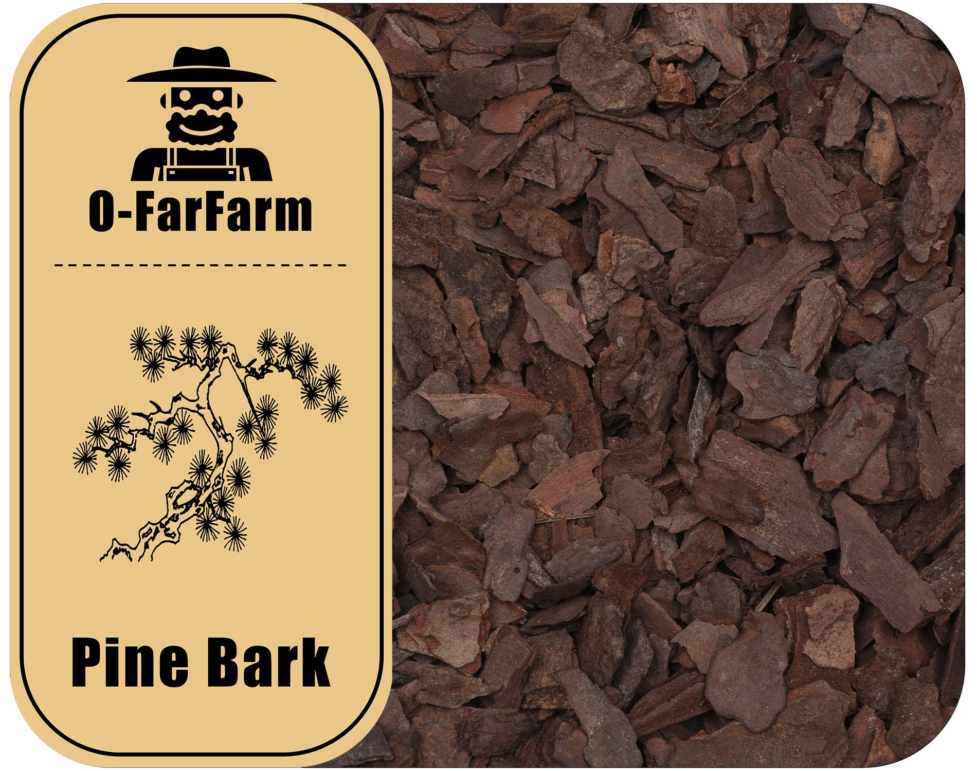 Orchid Bark for Plants Organic Pine Bark for Proper Root Development for Phalaenopsis Cattleyas Dendrobiums Oncidiums Paphiopedilums and More (1qt Medium(12-18mm))