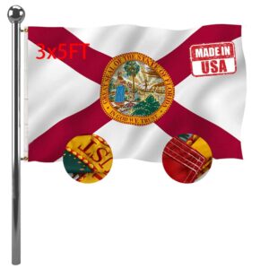 jayus embroidery florida sates flags 3x5 outdoor double sided heavy duty fl florida flag banner with 2 grommets