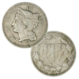 1865-1876 nickel three cent piece 3c good