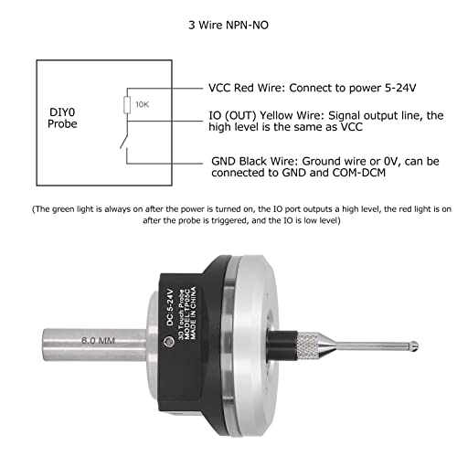 CNC 3D Touch Probe Edge Finder, Professional High Accuracy Electronic Edge Finder Locator Support XYZ Coordinate Stroke, 3D Sensor Kit for Mach3, GRBL CNC Lathe Equipment