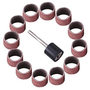 Drum Sanding Bands Sanding Drum Sleeves 1Inch for Drill Sandpaper Drum Polishing Kit Grinding Tools Mandrel Woodworking Craft Polishing Kit(Large Sandpaper Circle 600 Mesh)